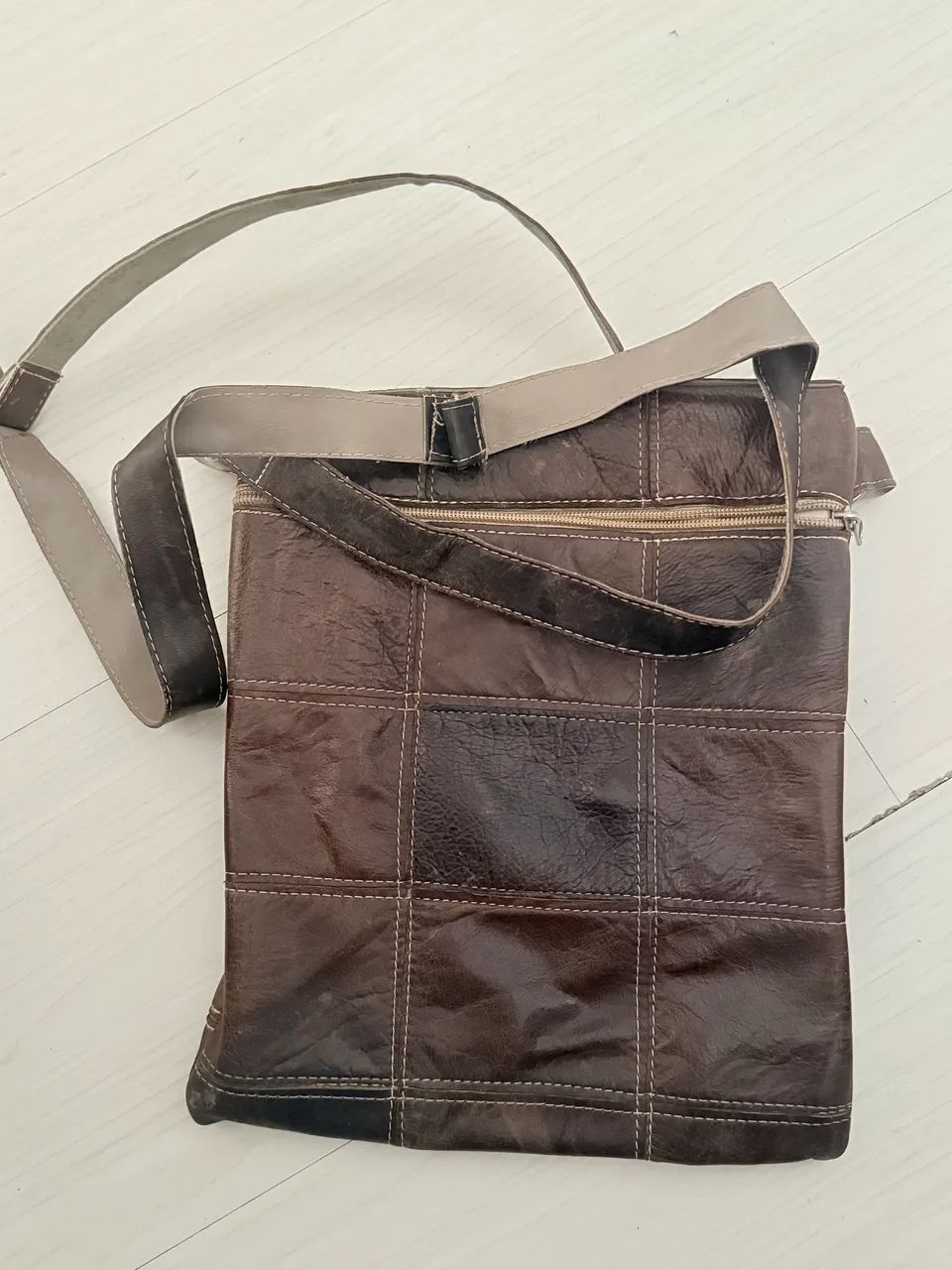 Bolsa em couro unissex - Foto 2