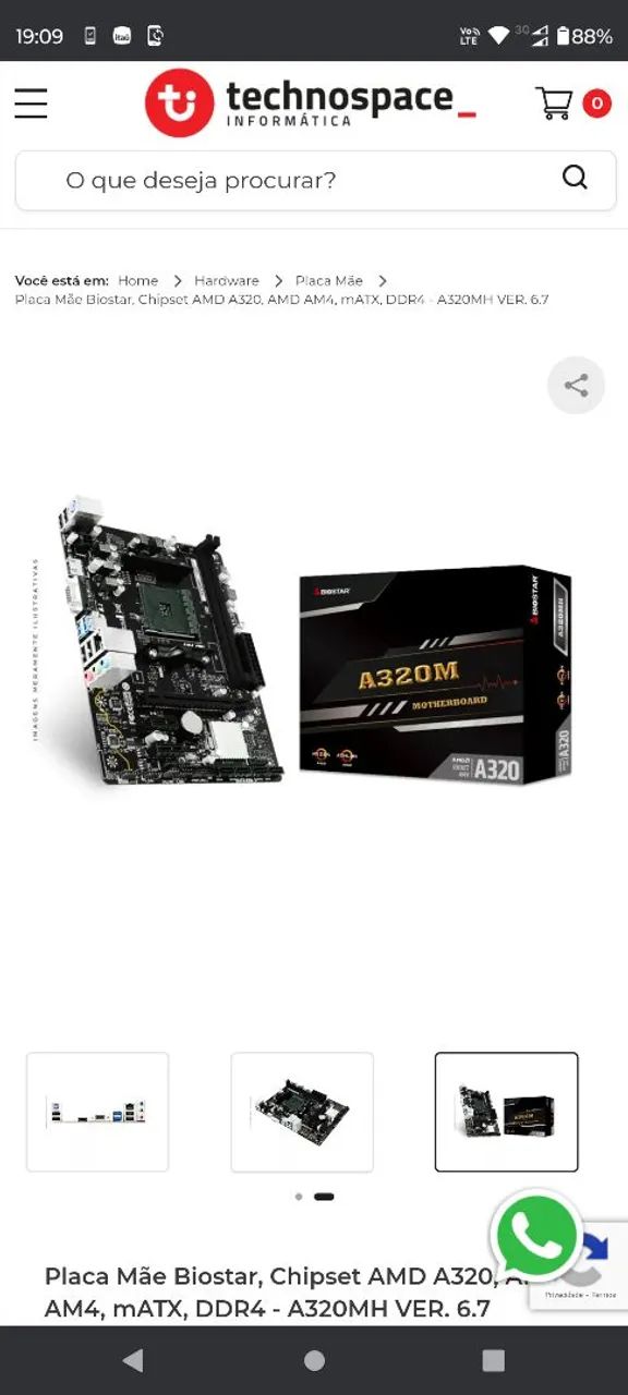 Placa mãe 0320m biostar, BIOS atualizada, acompanha caixa manuais etc - Foto 3