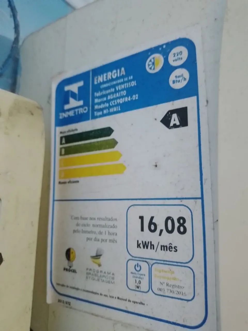 Ar Condicionado Split 9000 BTUs Agratto CCS9QFR4-02
