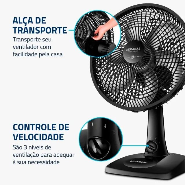 Ventilador de Mesa Super Power VSP-30-B Mondial 30 cm - Foto 5