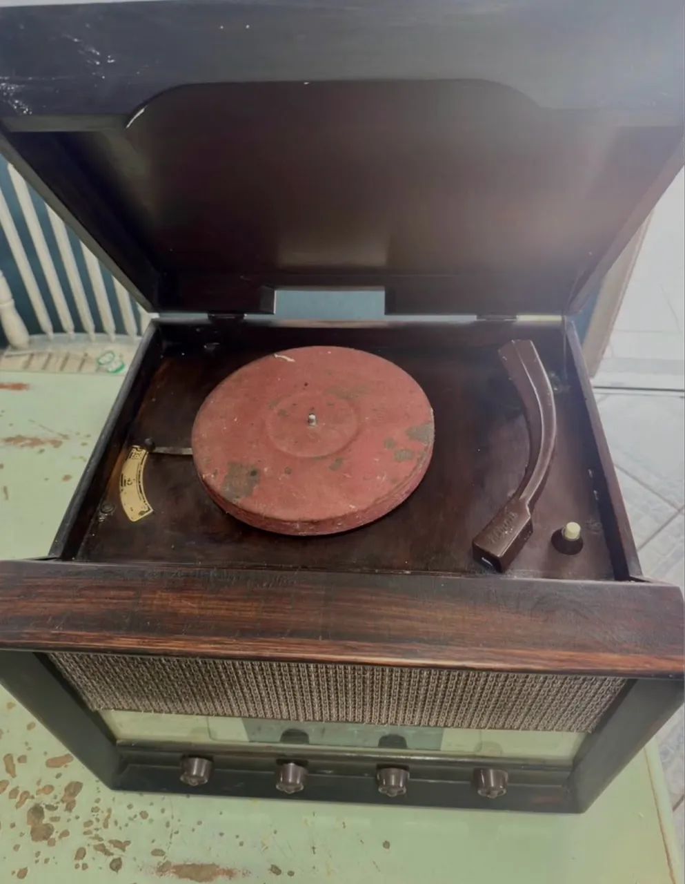 Vitrola antiga peça única maravilhosa ( colecionador ) anos 50  - Foto 6