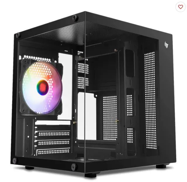 Gabinete gamer novo, lacrado! Aquário, 1 ventoinha, em vidro temperado!