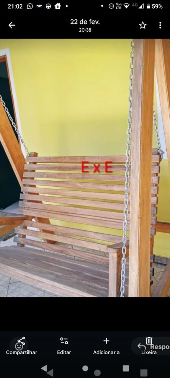 Balanço de madeira  - Foto 4