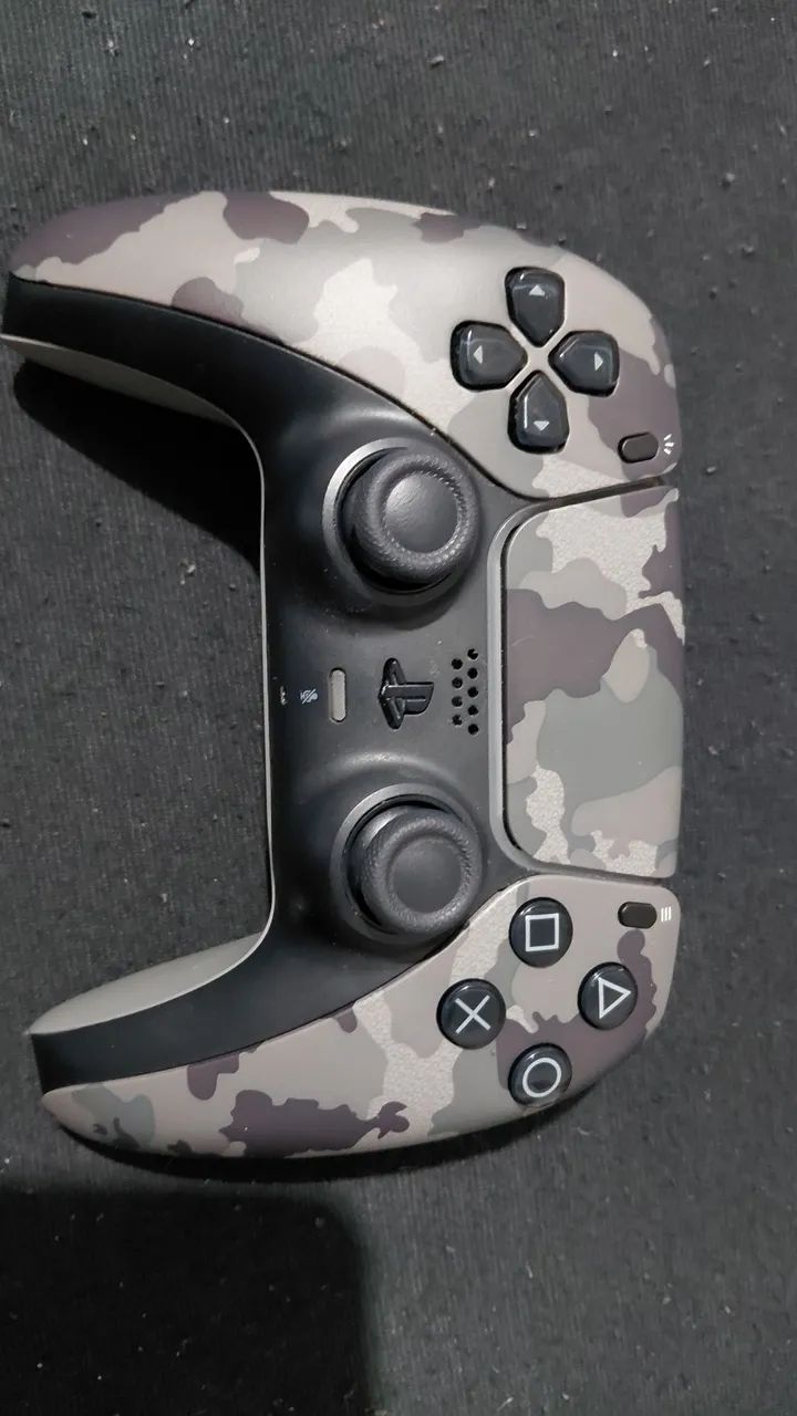 CONTROLE PS5 CAMUFLADO + CARREGADOR 12X CARTÃO C/J - Foto 2
