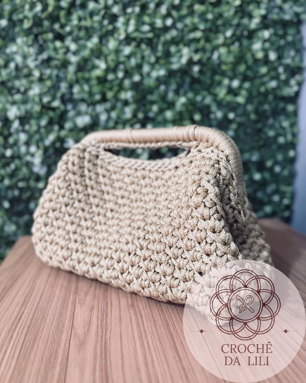 Clutch de mão de crochê  - Foto 2