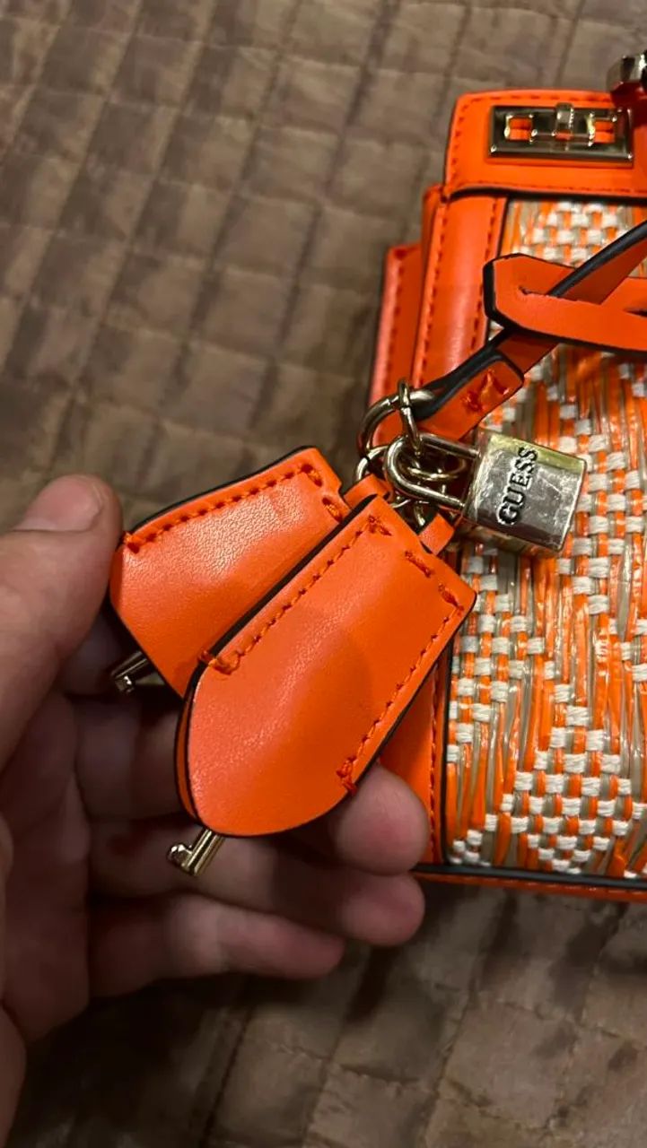 GUESS Katey Raffia Mini Satchel - Foto 3