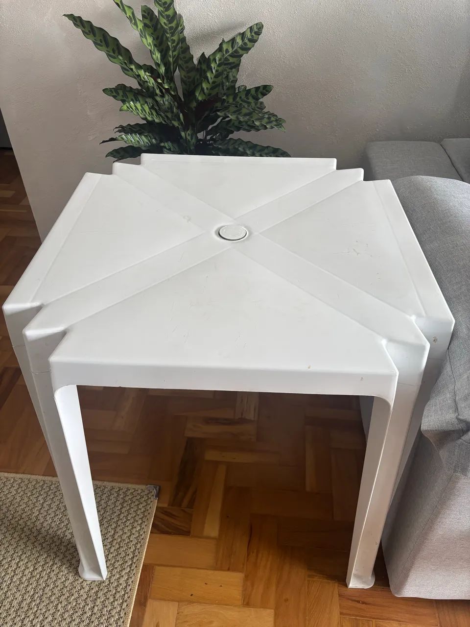 Mesa quadrada plástica branca  - Foto 2