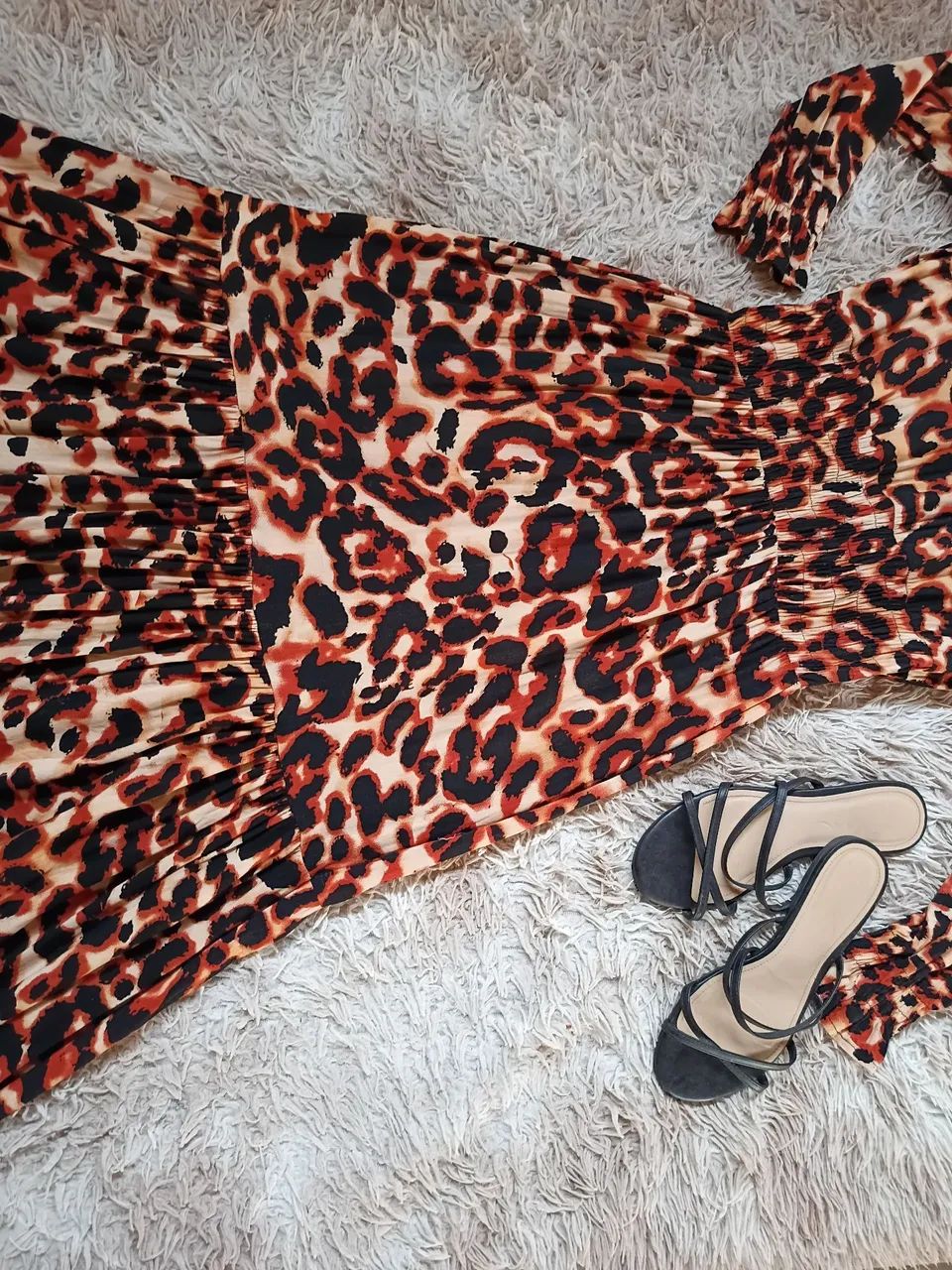 Vestido longo animal print Tam 40  - Foto 3