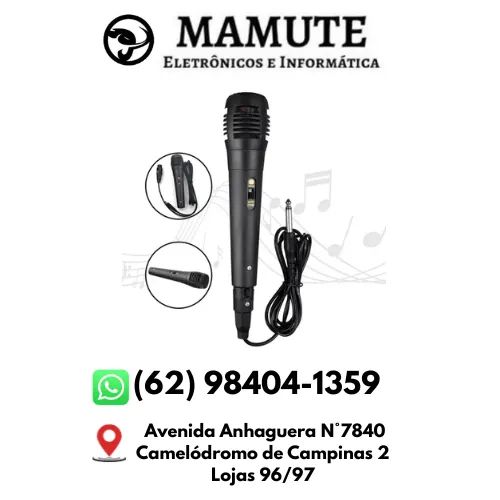 Microfone Dinâmico Com Fio P10 Amplificador/Karaokê/Conferências