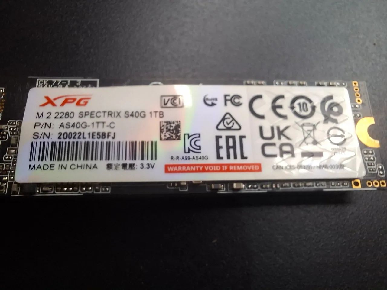  SSD de 1tb xpg RGB controlável - Foto 2