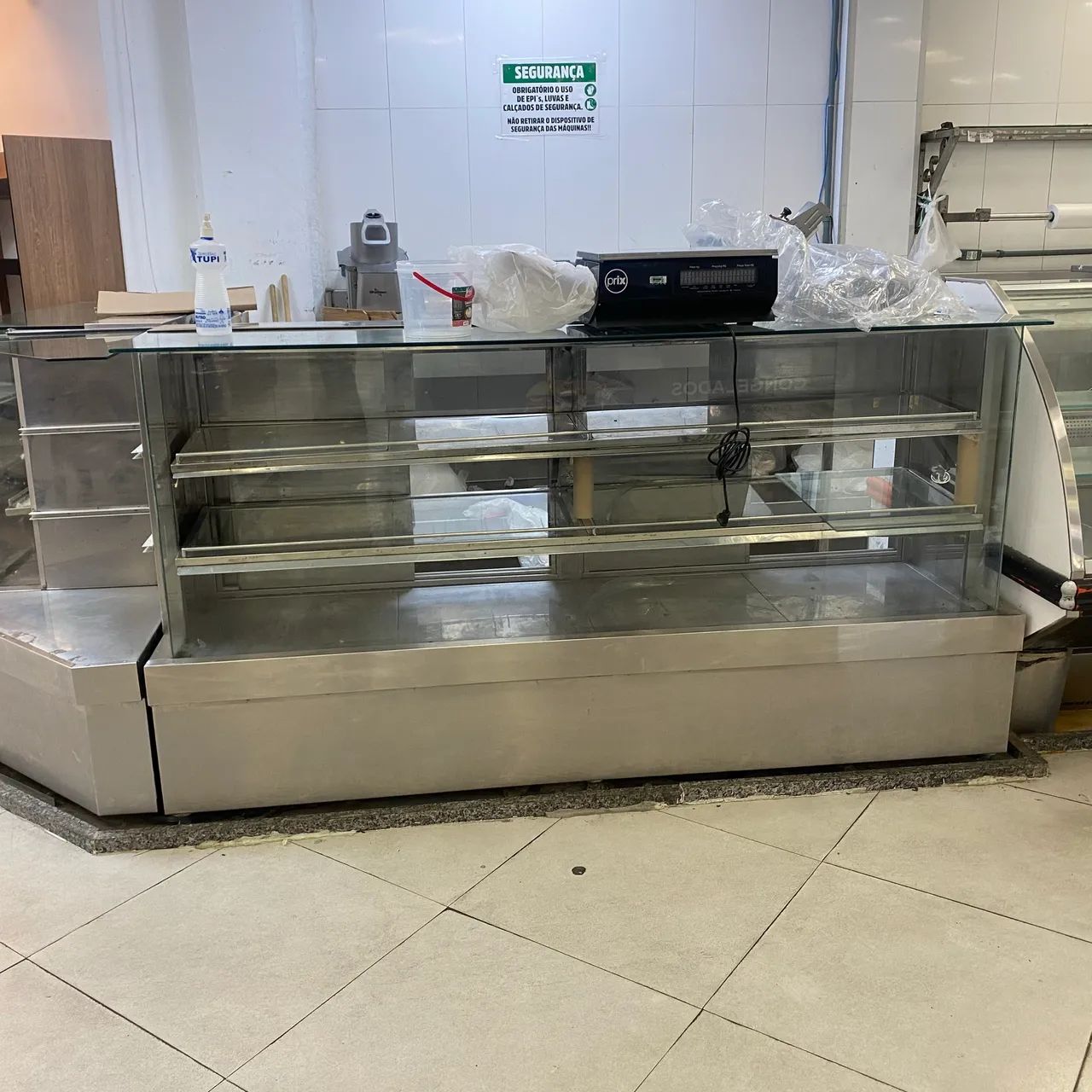 Balcão refrigerado e quente lanchonete 