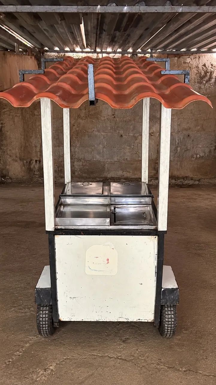 Carrinho de Lanches Usado com Cobertura e Inox - Foto 3