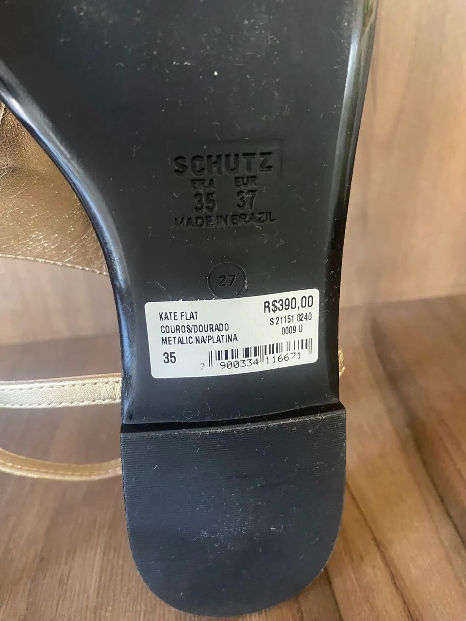 Sandália dourada Schutz  - Foto 2