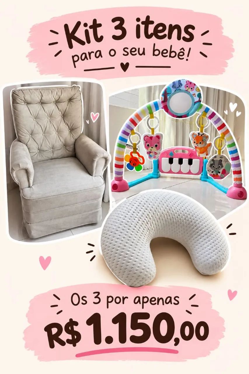 Kit 3 itens para bebe