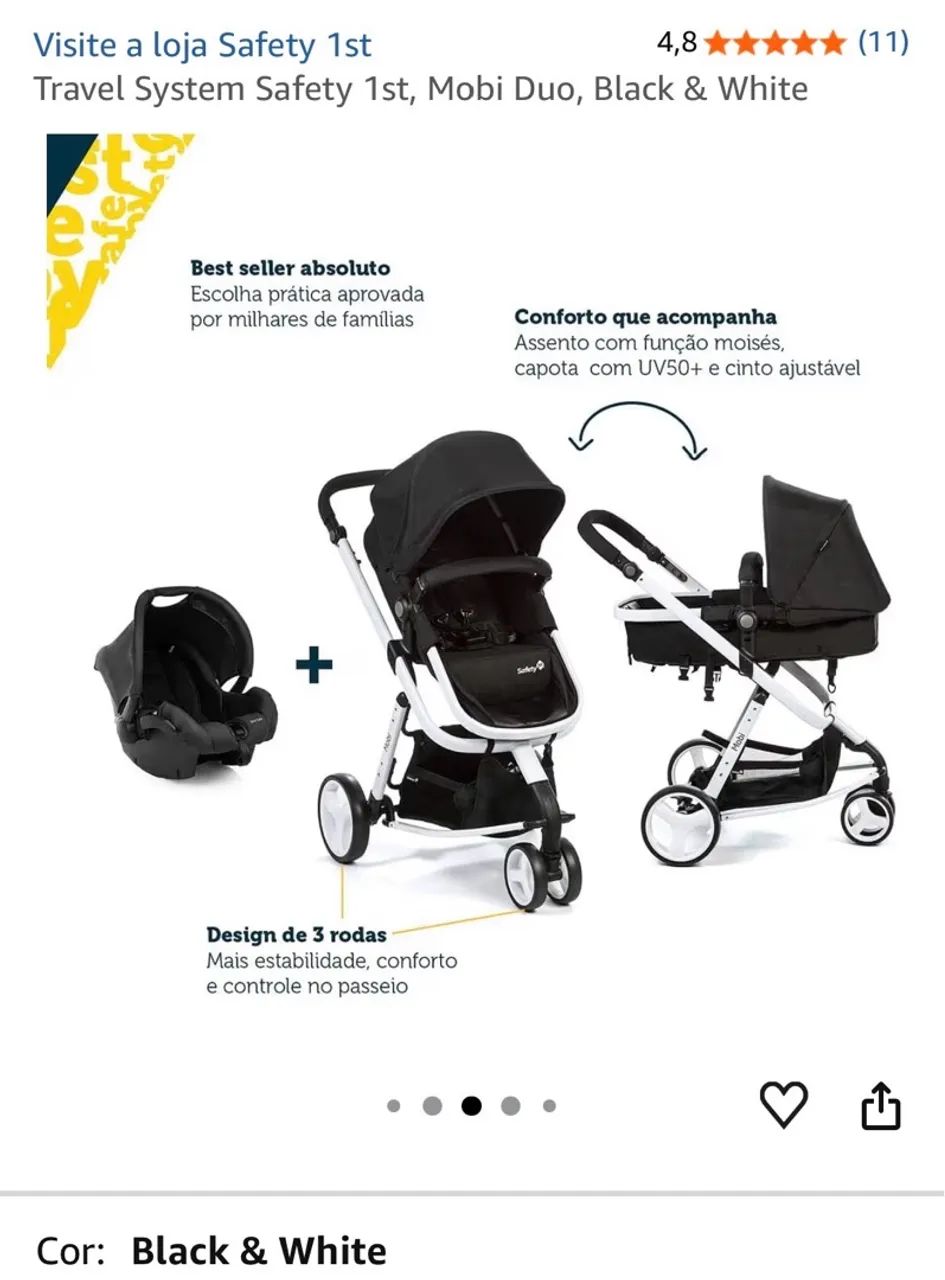 Carrinho de Bebê Safety 1st  - Foto 4
