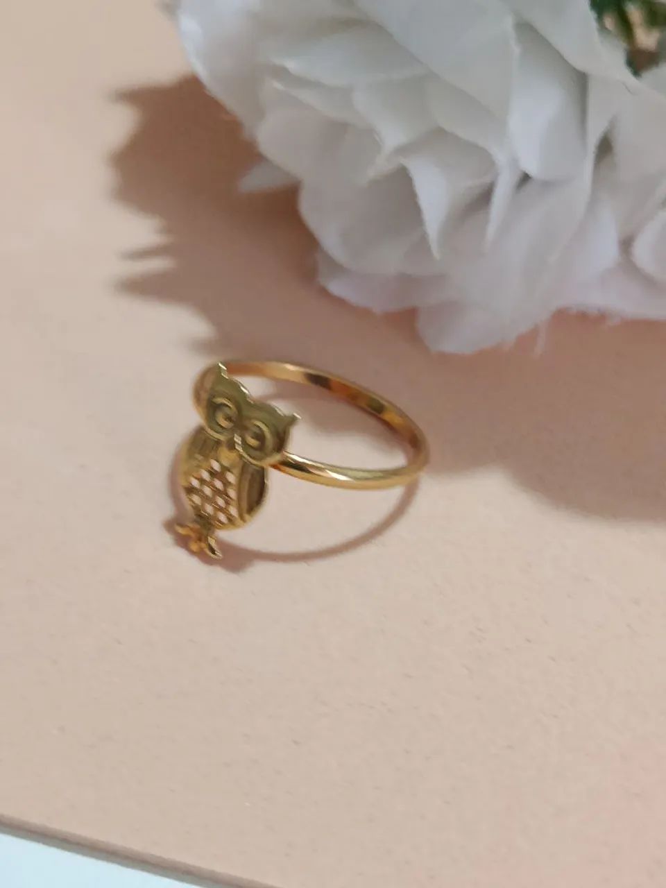 Anel folheado coruja - Foto 2