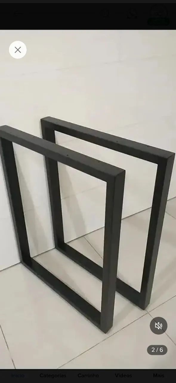 Pé para mesa em metalon  - Foto 4