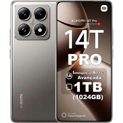 Xiaomi 14T Pro Titan Black 512GB + 12GB RAM - Celulares e