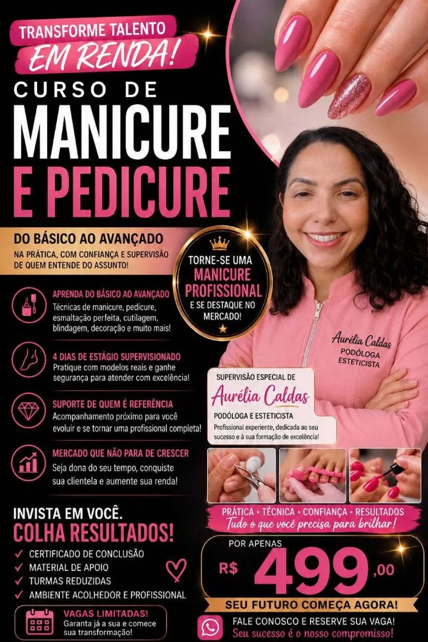 Curso manicure e pedicure cidade jardim