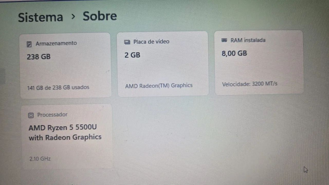 Notebook Excelente Lenovo AMD Ryzen 8gb RAM com 2gb de video - Foto 2
