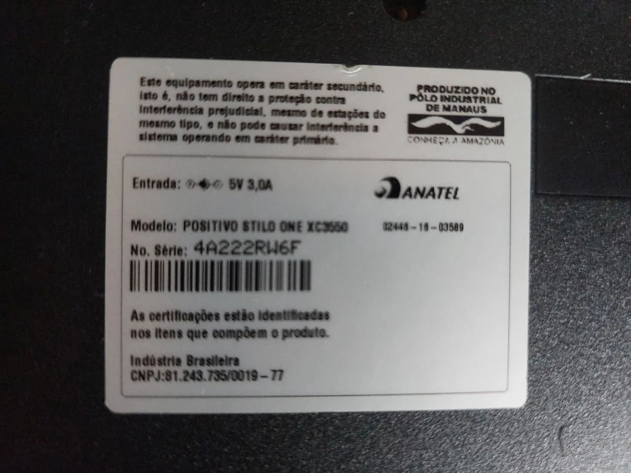 Notebook Positivo stilo one xc3550 com defeito  - Foto 3