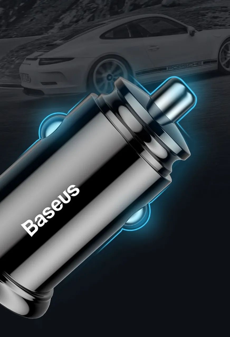 Carregador Celular Veicular 30w Turbo Baseus Tipo C + Usb - Foto 5