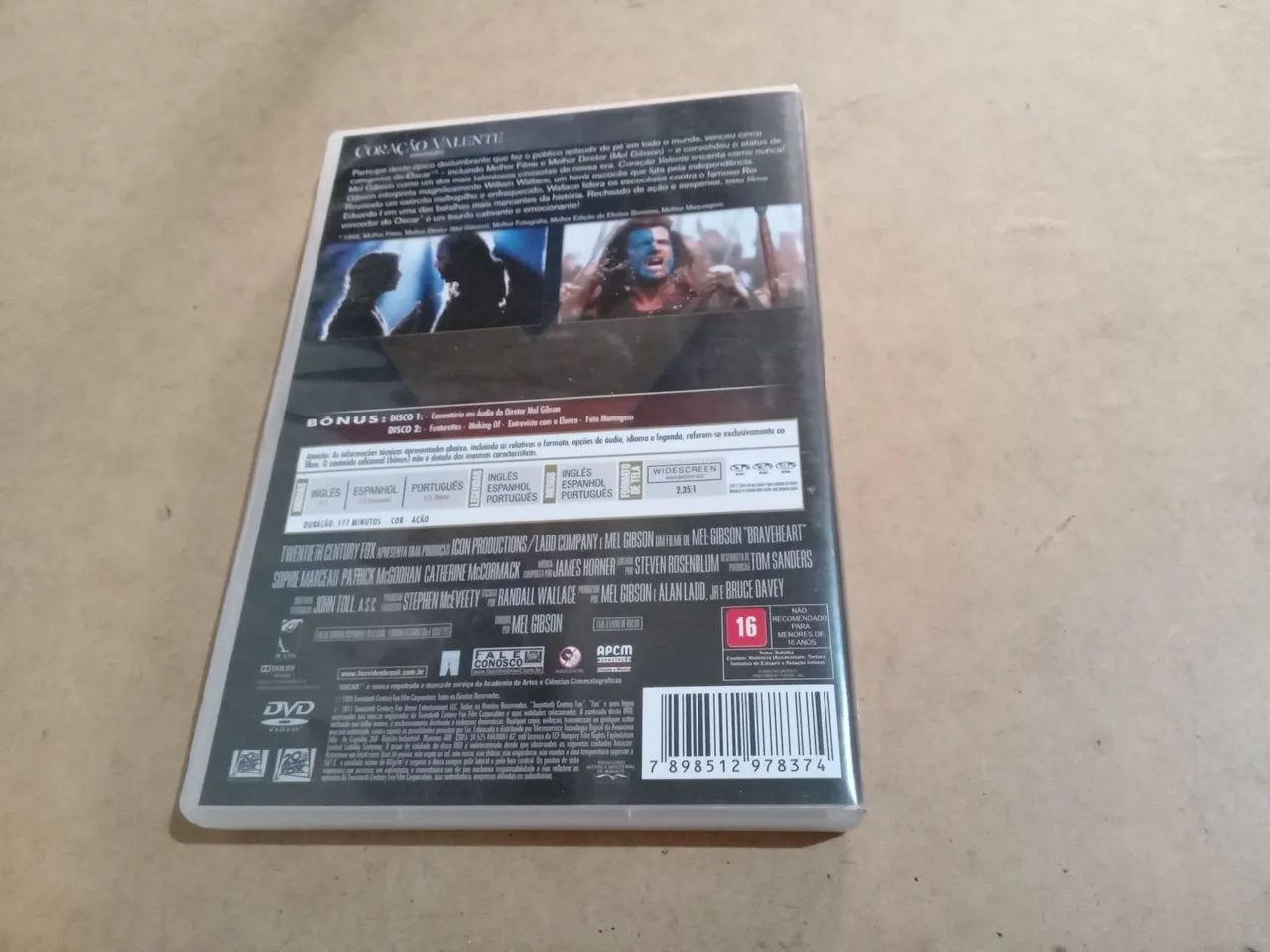 Dvd duplo coração valente mel gibson - Foto 2