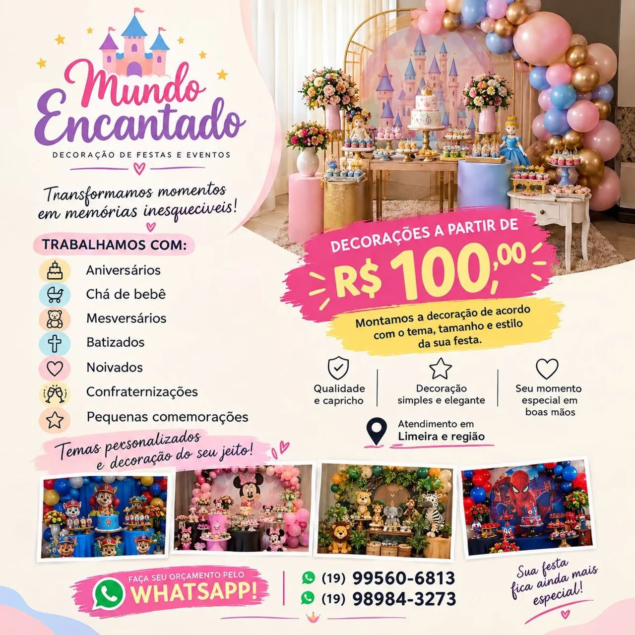 ? DECORAÇÃO DE FESTAS EM LIMEIRA