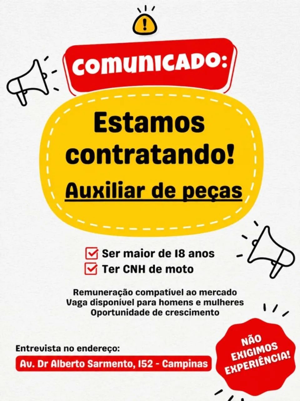 auxiliar de peças