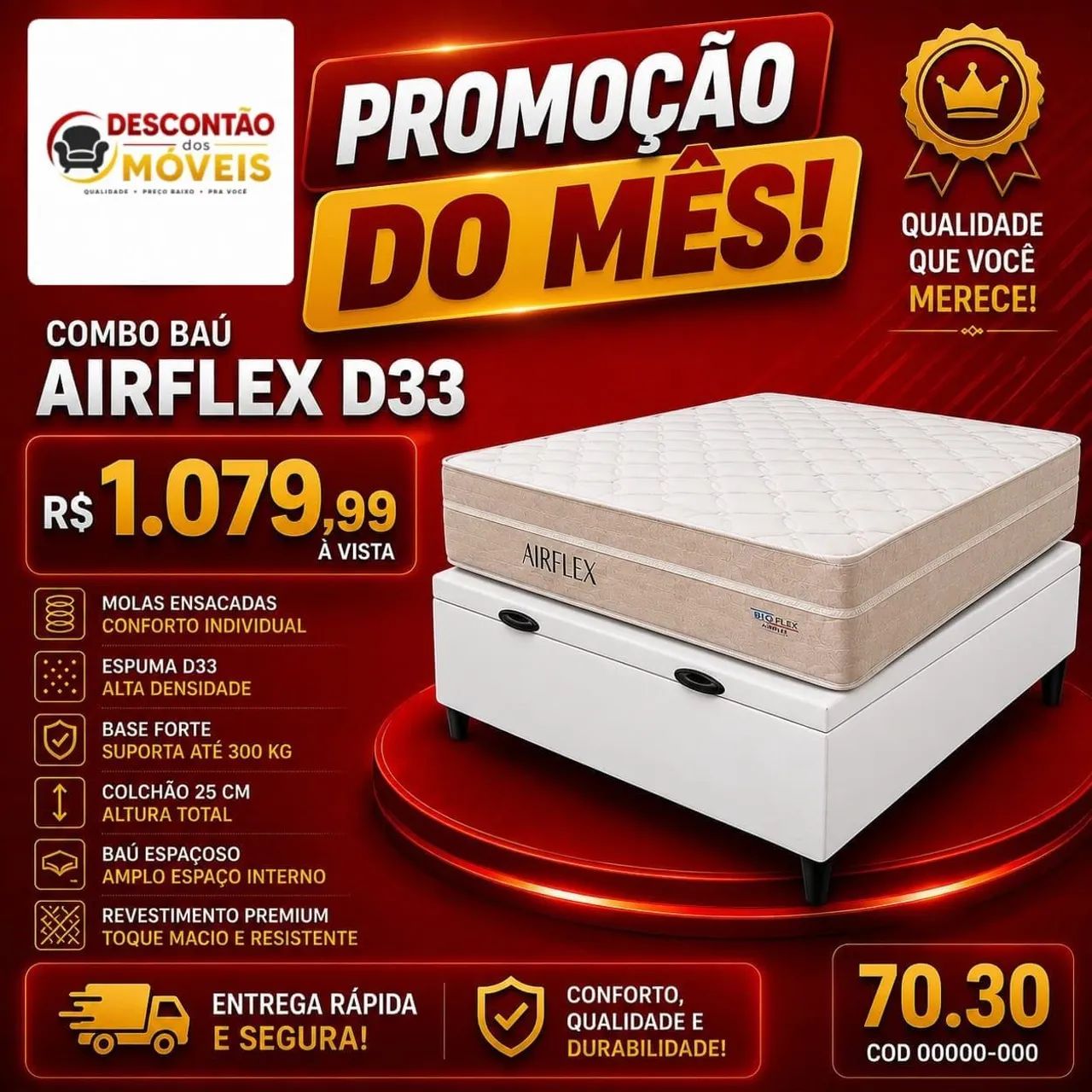 Cama BOX baú  casal 