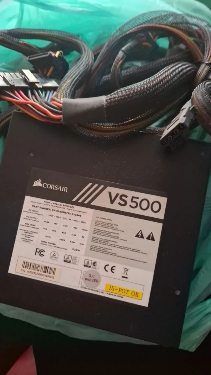 FONTE CORSAIR VS500 - 500W - Foto 2