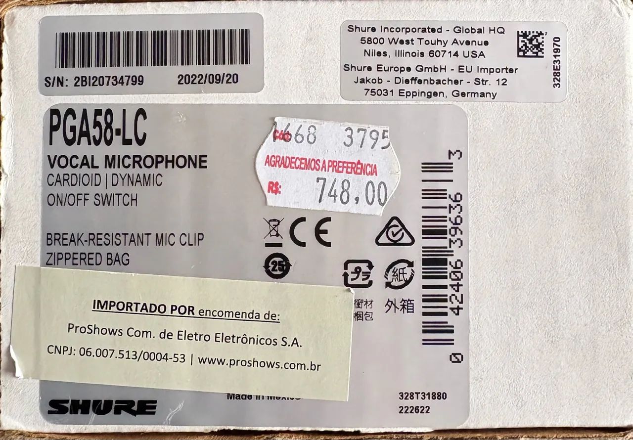 MICROFONE SHURE PGA58-LC - Foto 2