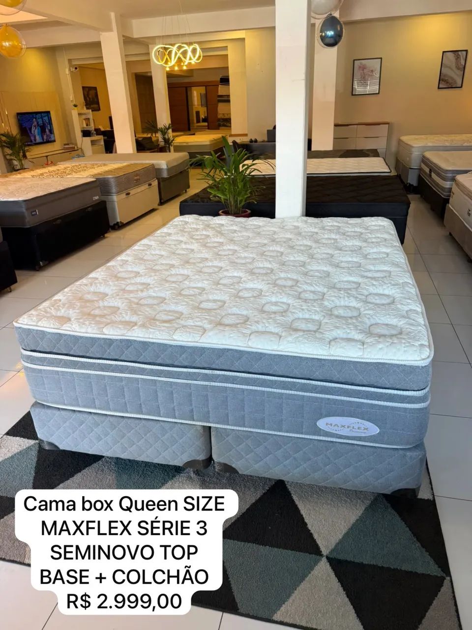 Conjunto Box Queen Size MAXFLEX SEMINOVO - ENTREGAMOS 