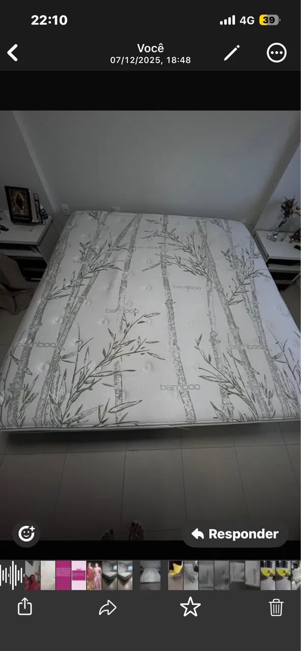 ? Cama Box Casal Herval + Colchão Bamboo ? R$ 1.800 - Foto 3