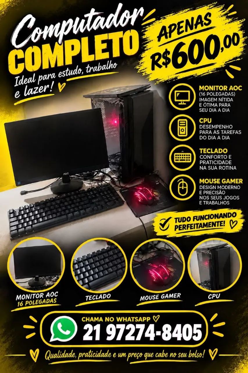 Computador completo PROMOÇÃO!!