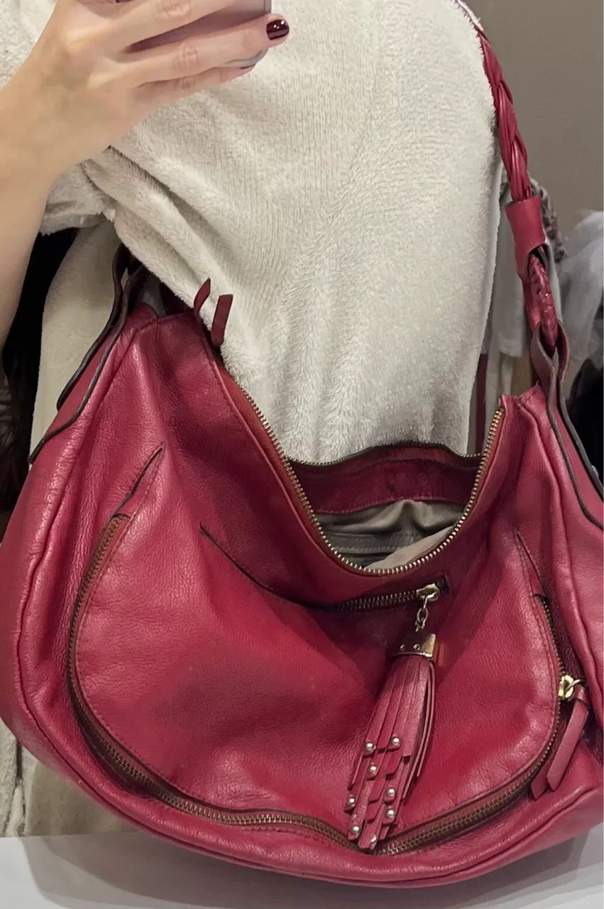 Bolsa vermelha Smartbag Couro - Foto 3
