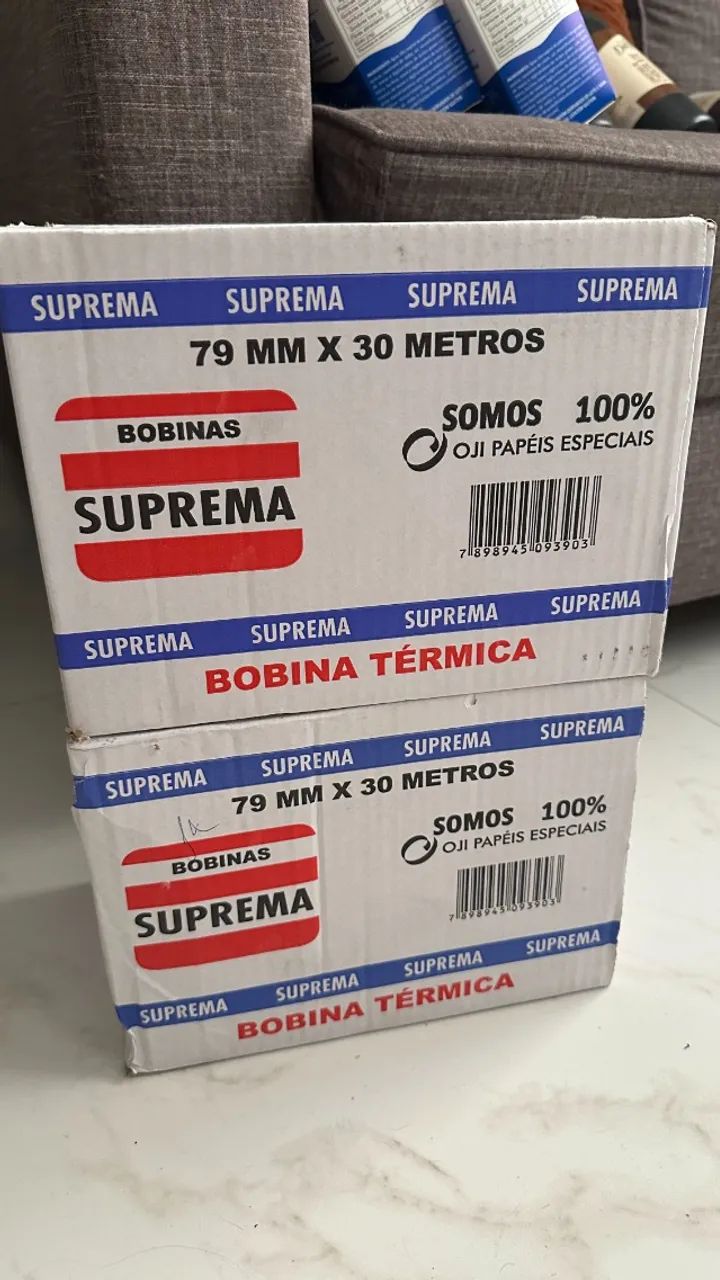 Bobina Térmica Branca 79x30 PDV Cupom Fiscal - 2 caixas fechadas Total 60 Bobinas + brinde - Foto 5