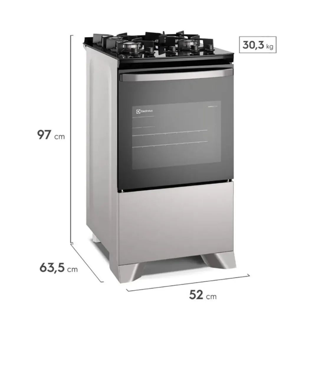 Fogão 4 Bocas Electrolux