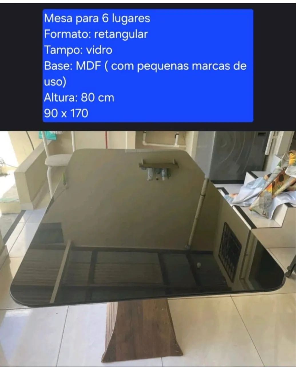 Mesa para 6 lugares