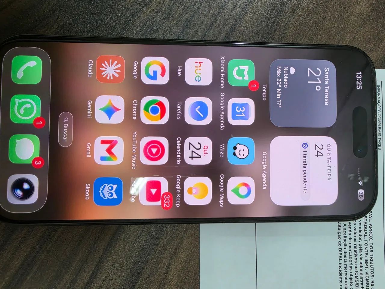 iPhone 16 PRO Black 256 + fone - Foto 3