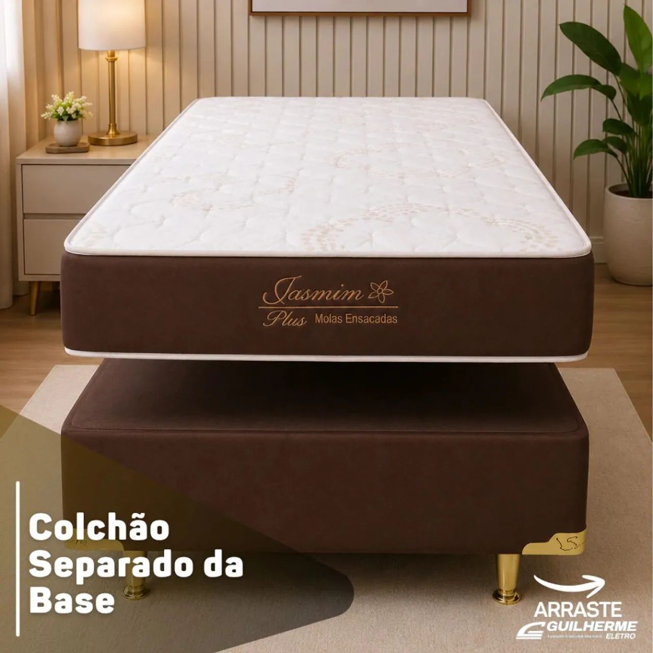 Cama Para Solteiro Jasmim Plus 1 Travesseiro de brinde - Foto 5