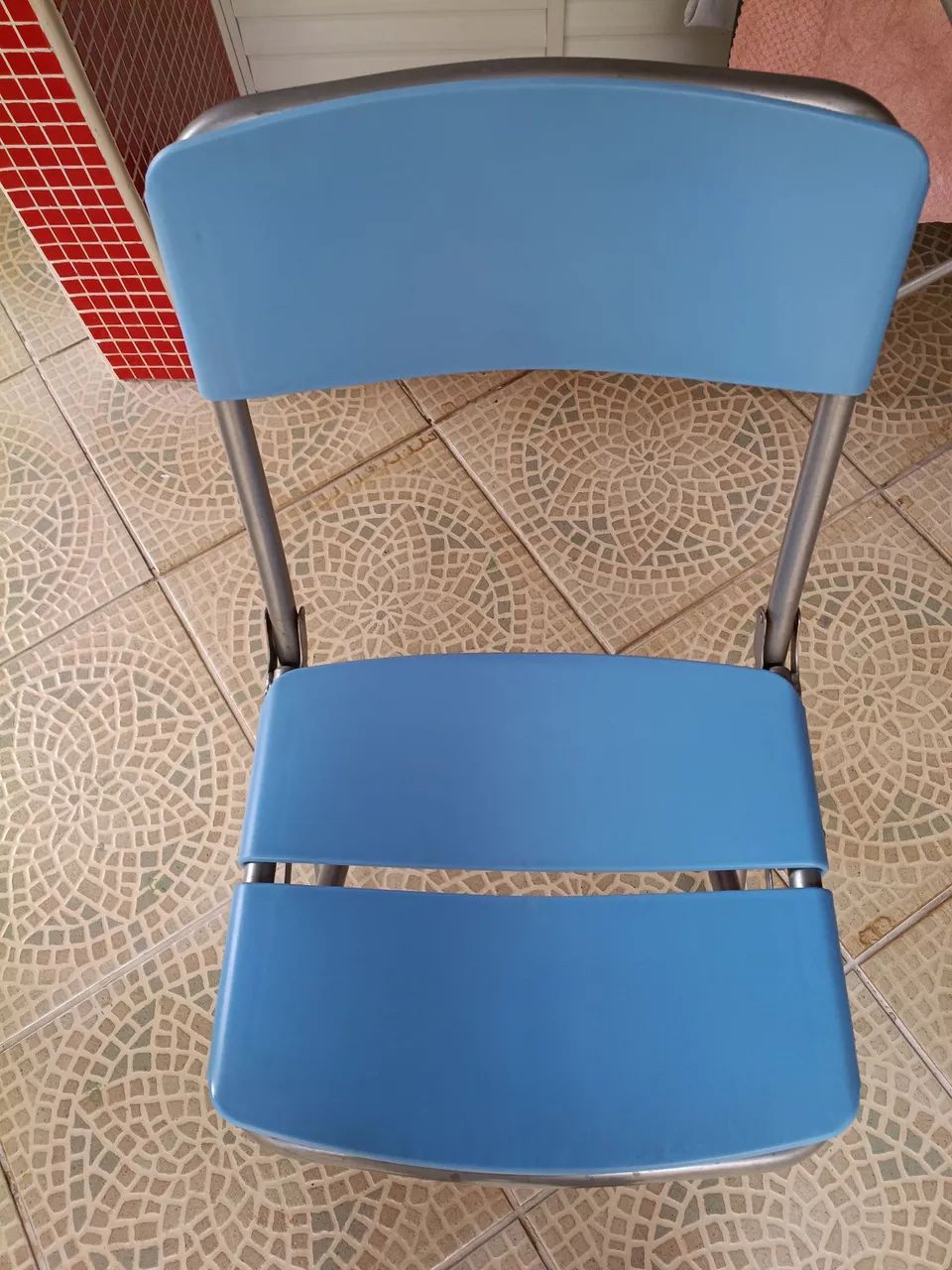 Cadeira dobrável azul (2) - Foto 2