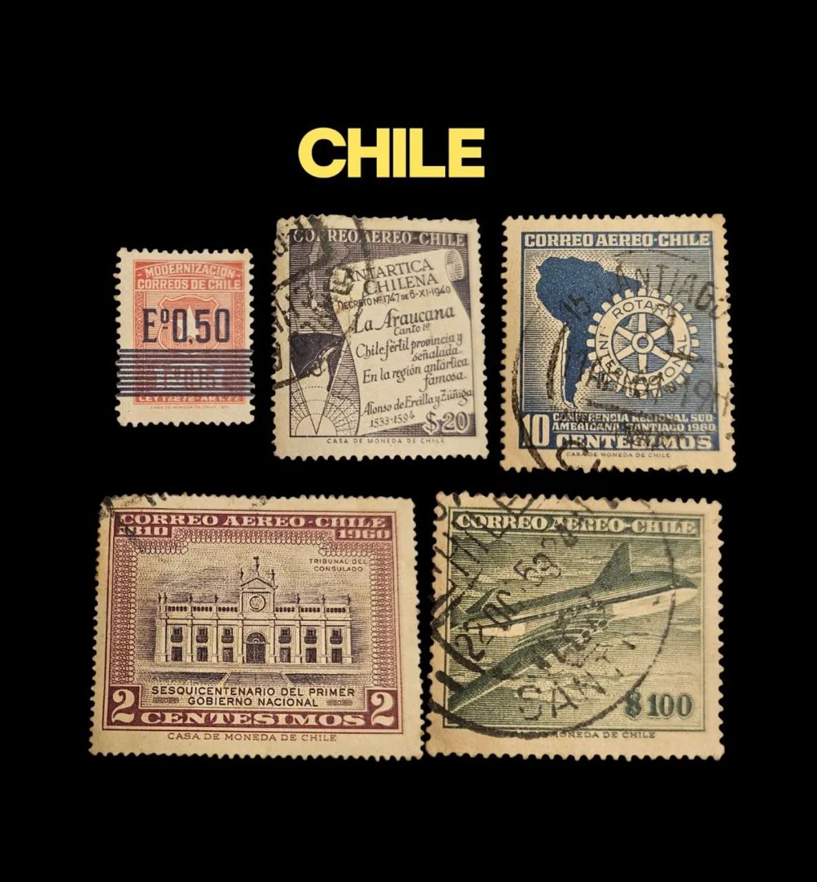 SELOS ANTIGOS DO CHILE