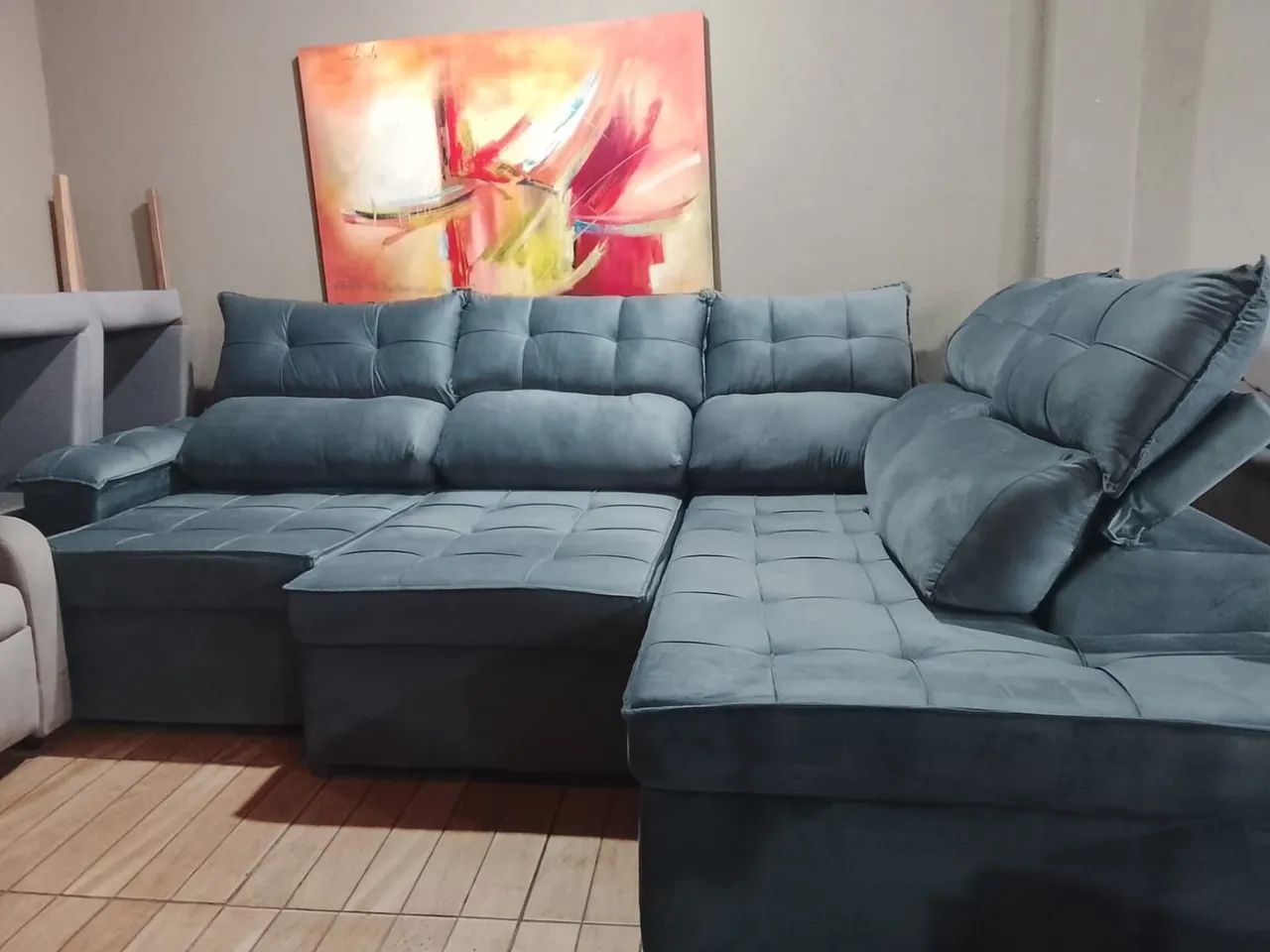 Sofá de canto, molas ensacadas, produto de mostruário, torrando  - Foto 4