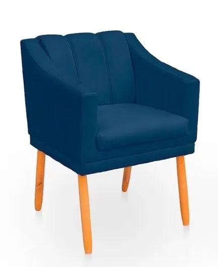 Poltrona Decorativa Mila Suede Azul Marinho  - 1 Unidade - Foto 2