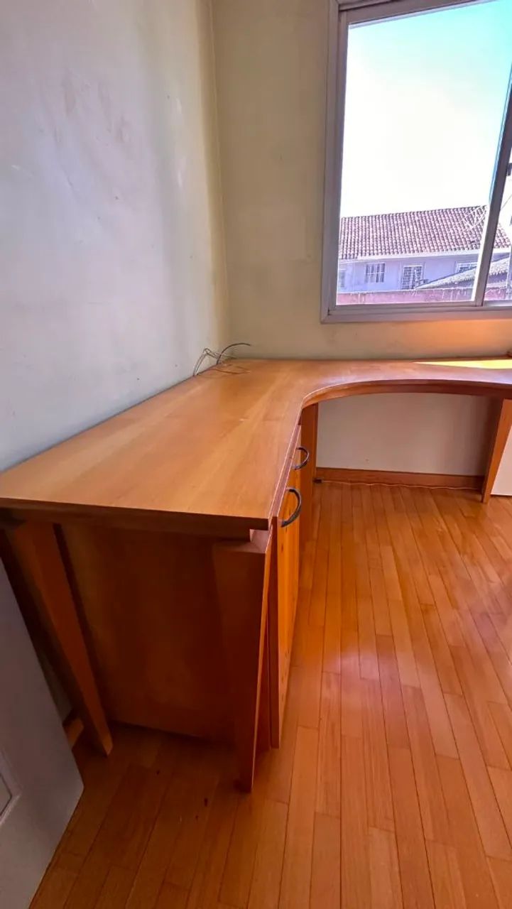 Mesa Madeira Maciça em L - Foto 5
