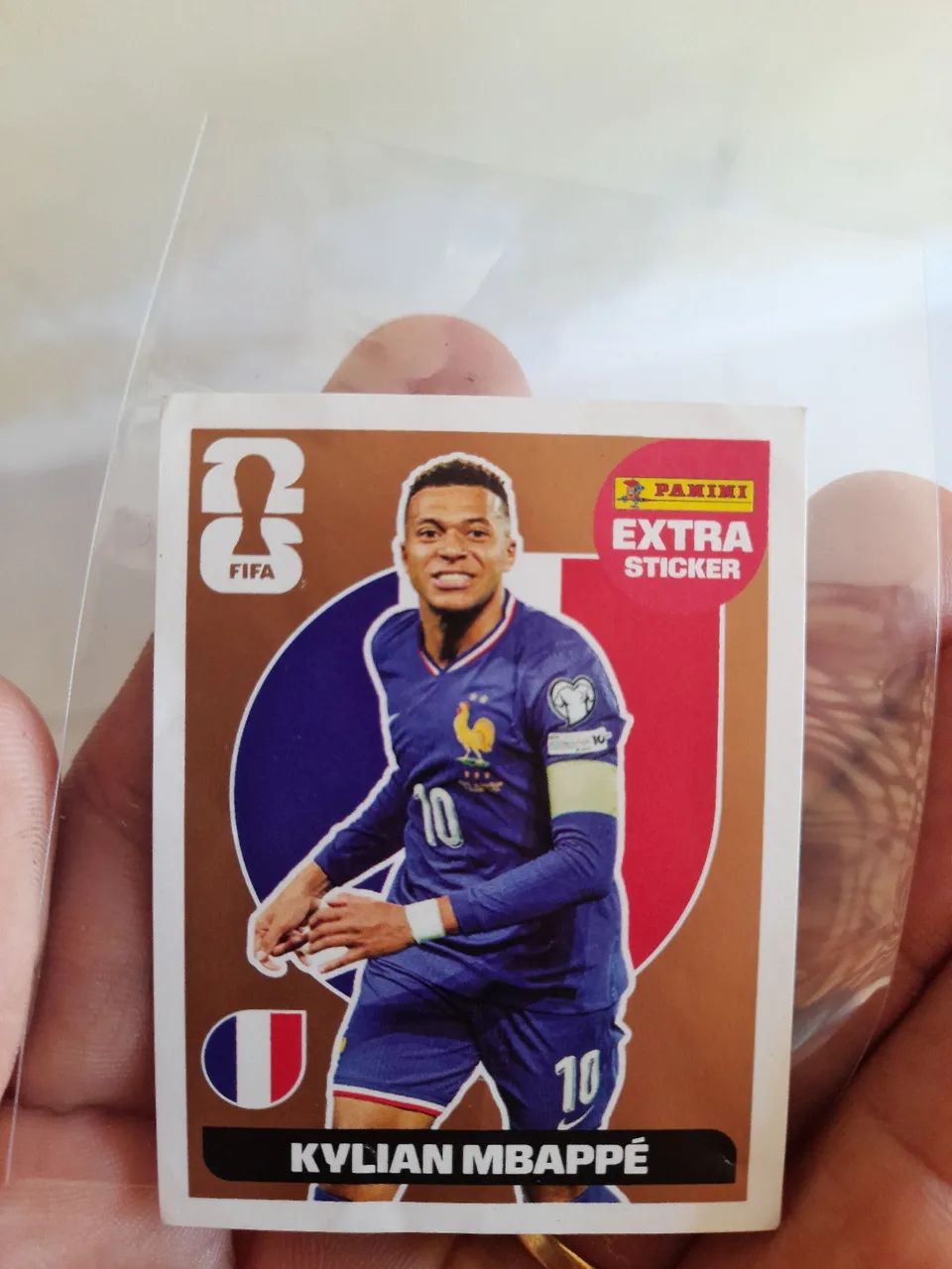 Figurinha bonze Mbappe + seleção brasileira 1962 brinde
