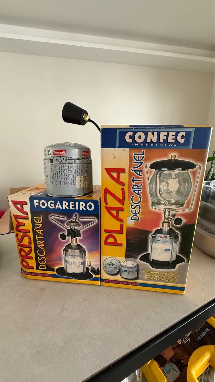 Kit Acampamento Fogareiro + Lampião + Cartucho de Gás Coleman | Novos na Caixa - Foto 3