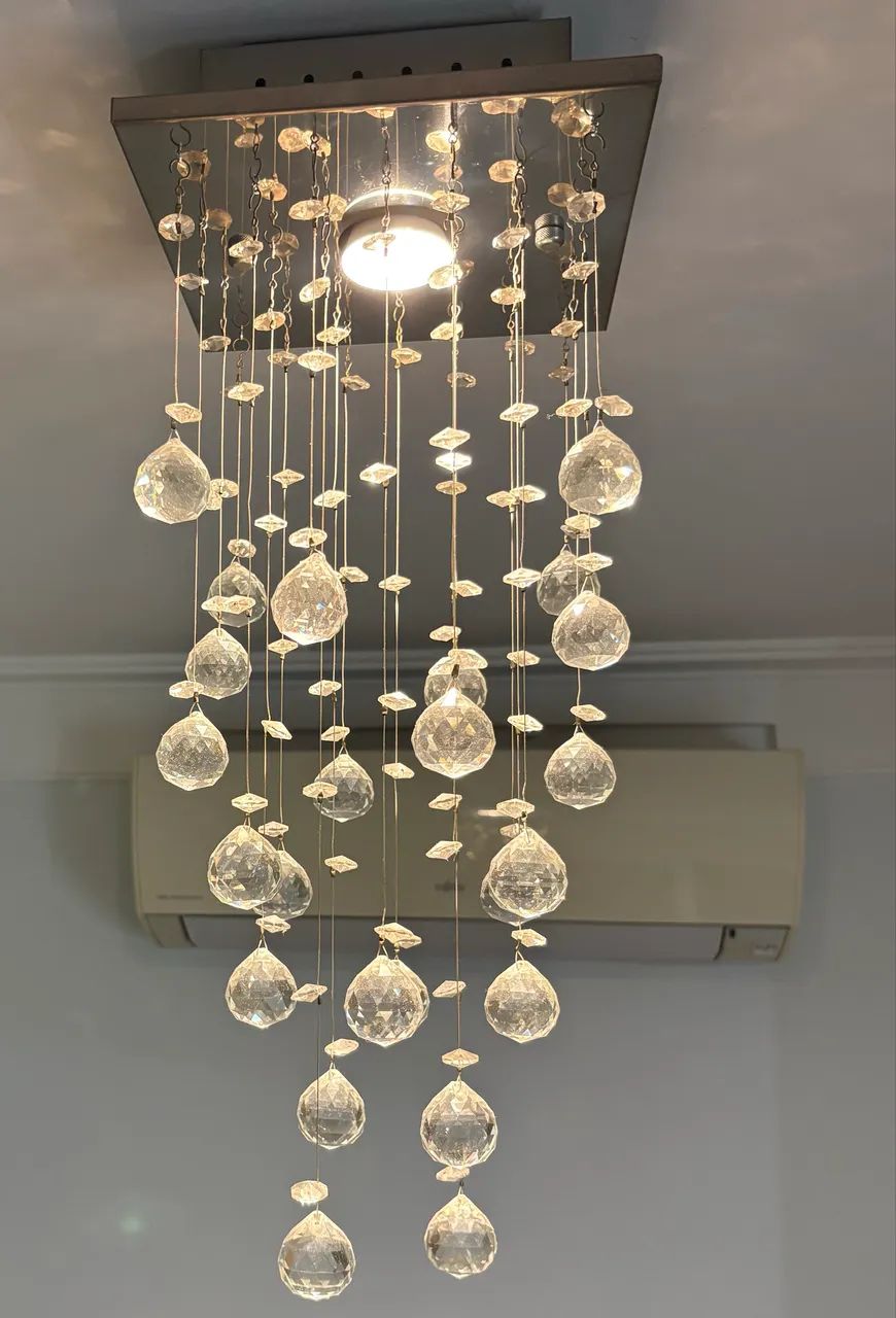 Lustre de cristais + Lâmpada - Foto 4