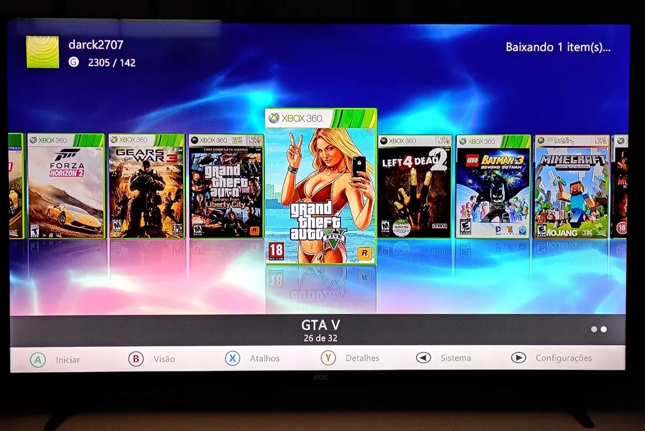 Vendo Xbox 360 desbloqueado RGH e LT - Foto 4